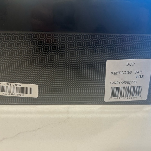 Brand new in box SJP by Sarah Jessica Parker Rampling 70 satin Pink and Red pump - Picture 3 of 11